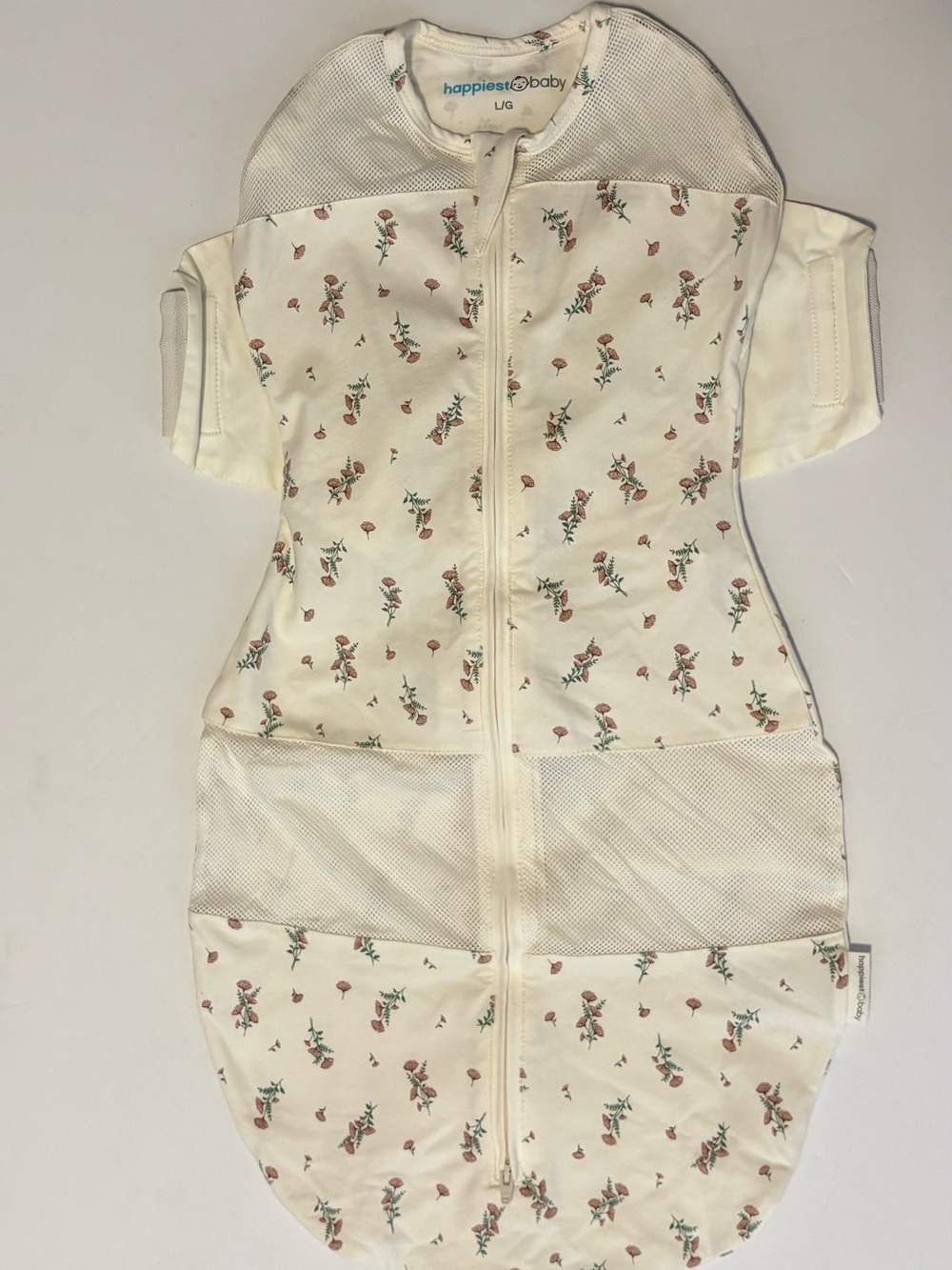 Happiest Baby Snoo x mushie Swaddle Sleep Sack Ivory Wildflowers Large
